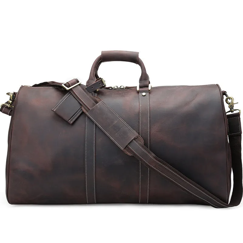 Leather Duffle Bag Weekender Bag Travel Bag Men Overnight Bag Large Capacity Tote Duffel Bag