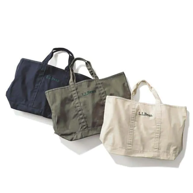 LL Bean Plain Canvas Tote Navy