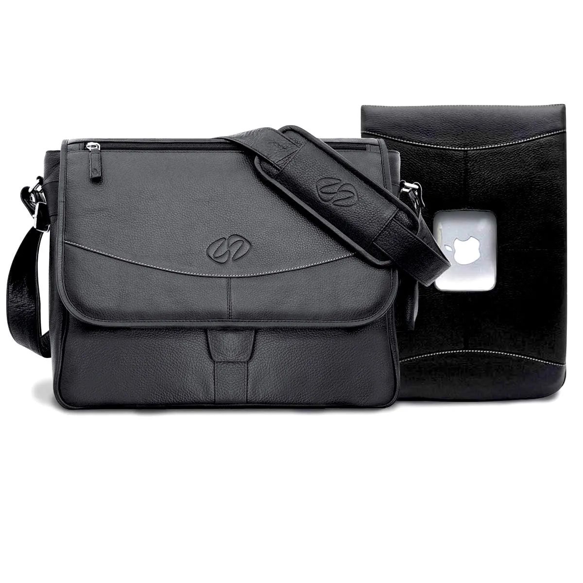 MacCase Premium Leather 13" MacBook Messenger Bag