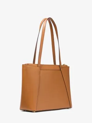 Maddie Medium Crossgrain Leather Tote Bag