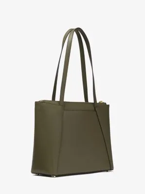 Maddie Medium Crossgrain Leather Tote Bag