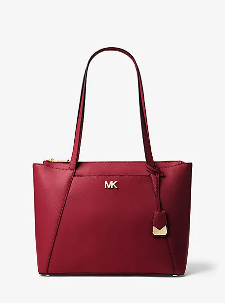 Maddie Medium Crossgrain Leather Tote Bag