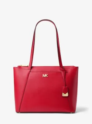 Maddie Medium Crossgrain Leather Tote Bag