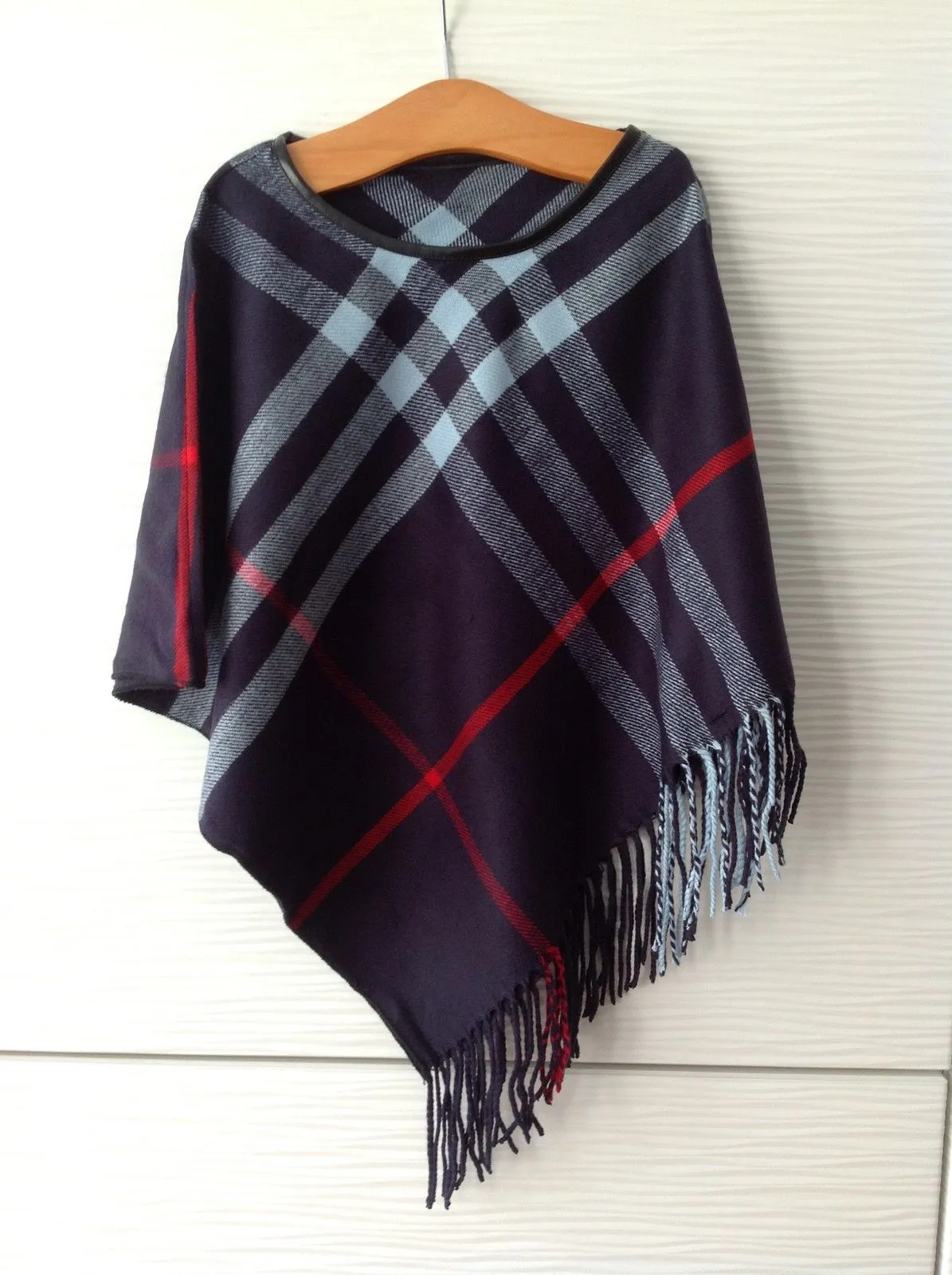 MOMMY PLAID PONCHO - 4 COLORS