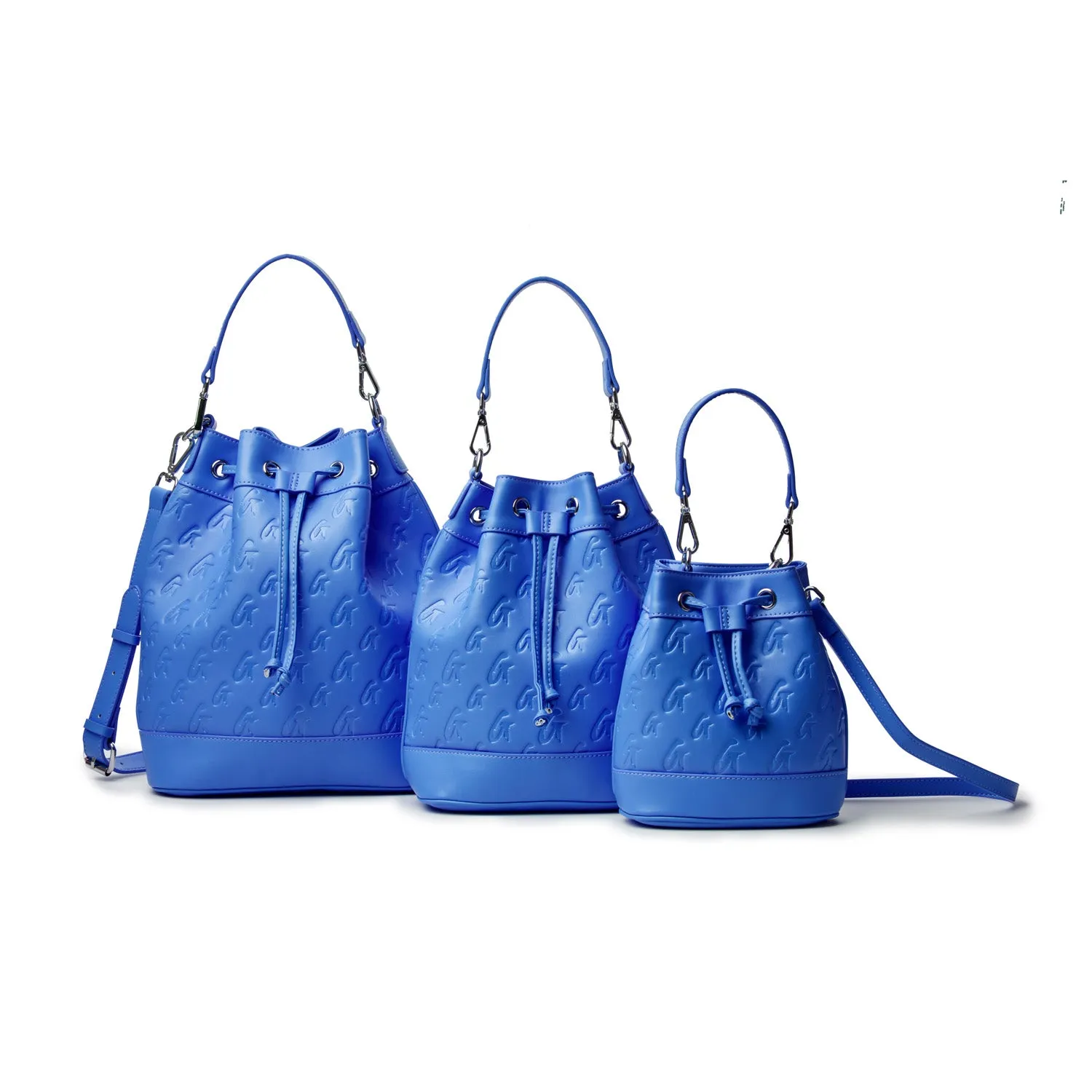 MONOGRAM LARGE BUCKET BAG BLUE