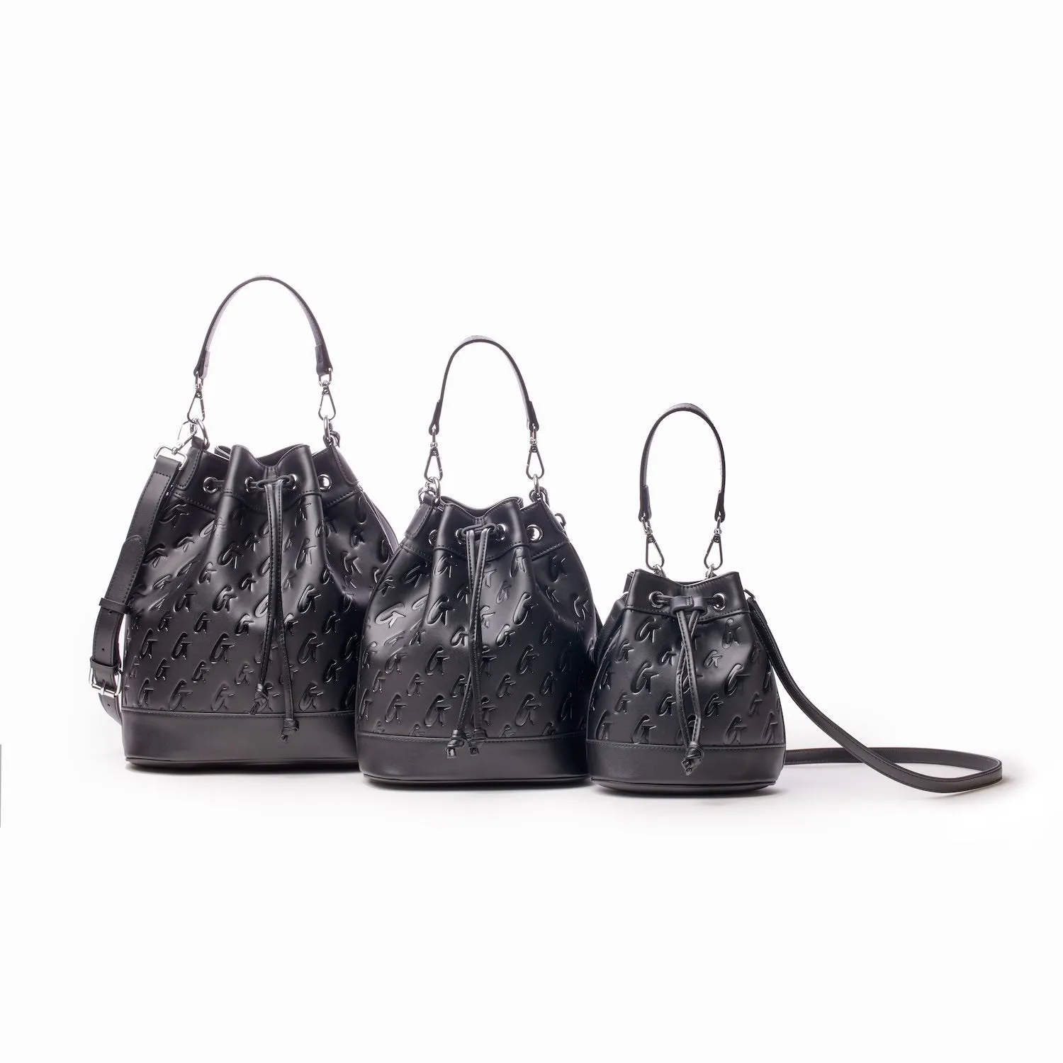 MONOGRAM LARGE BUCKET BAG MATTE BLACK