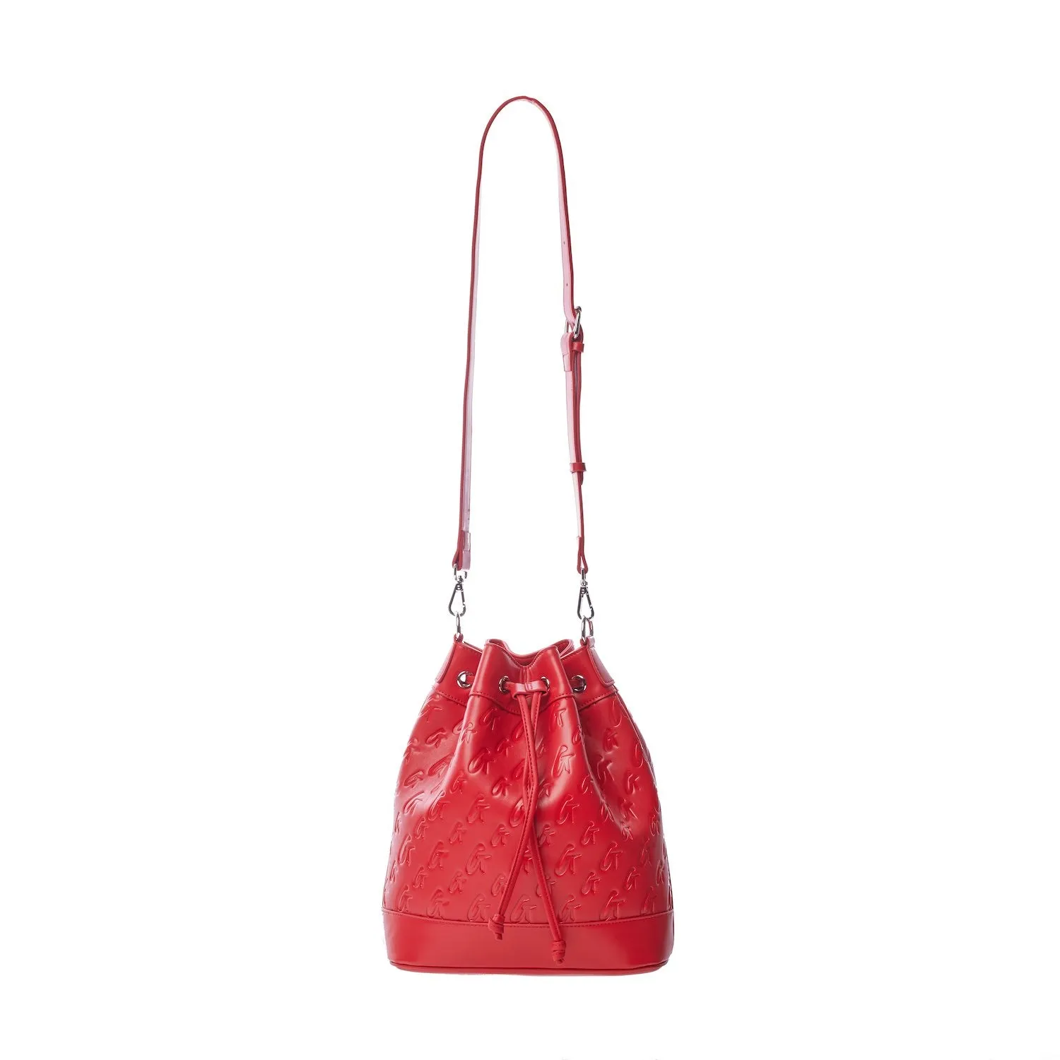 MONOGRAM LARGE BUCKET BAG MATTE RED