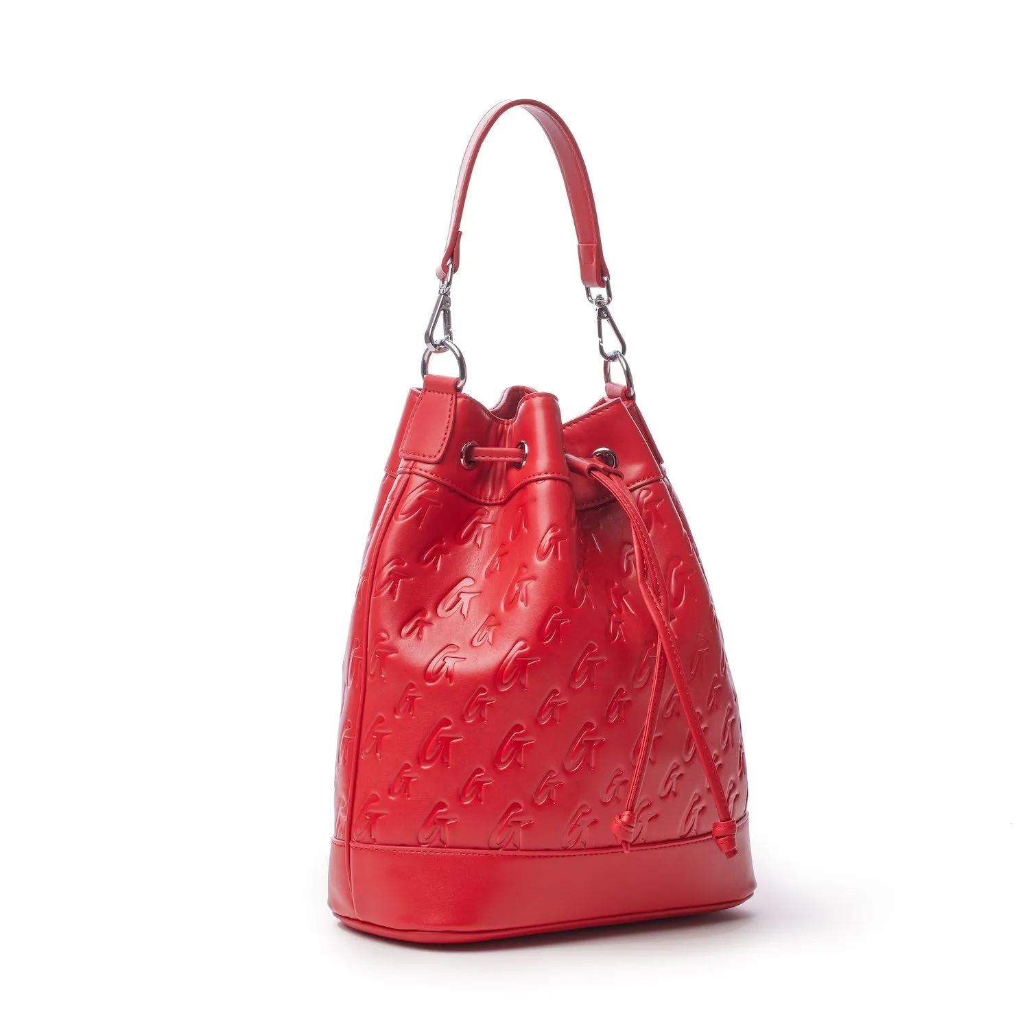 MONOGRAM LARGE BUCKET BAG MATTE RED