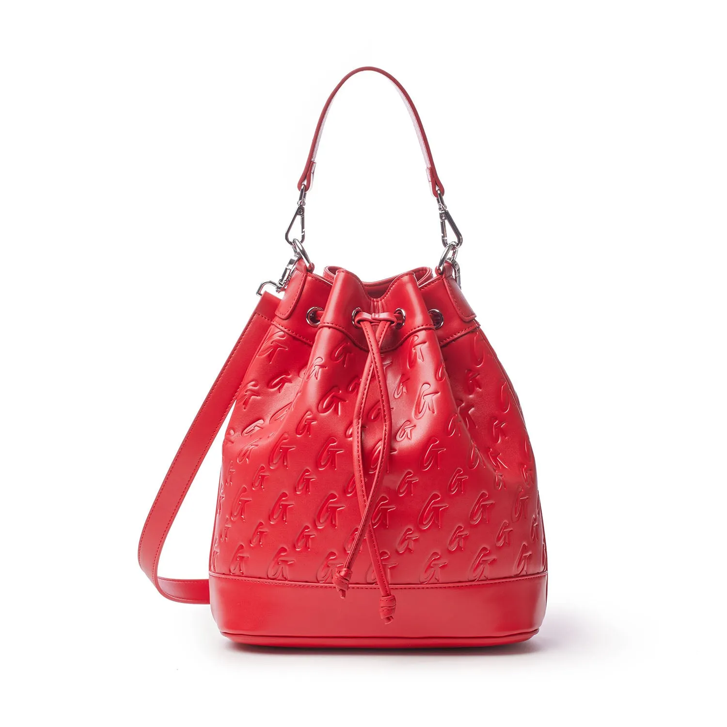 MONOGRAM LARGE BUCKET BAG MATTE RED