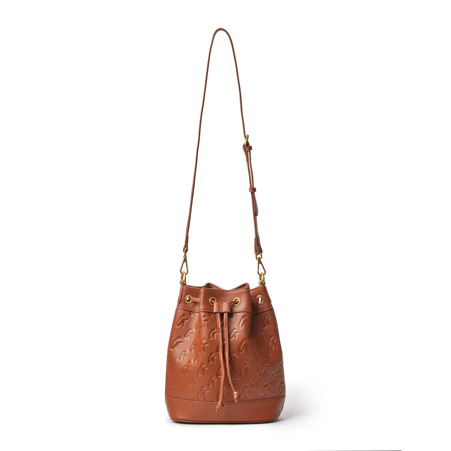 MONOGRAM MEDIUM BUCKET BAG BROWN