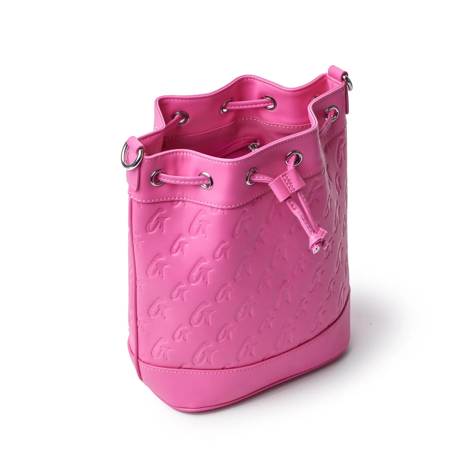 MONOGRAM MEDIUM BUCKET BAG HOT PINK