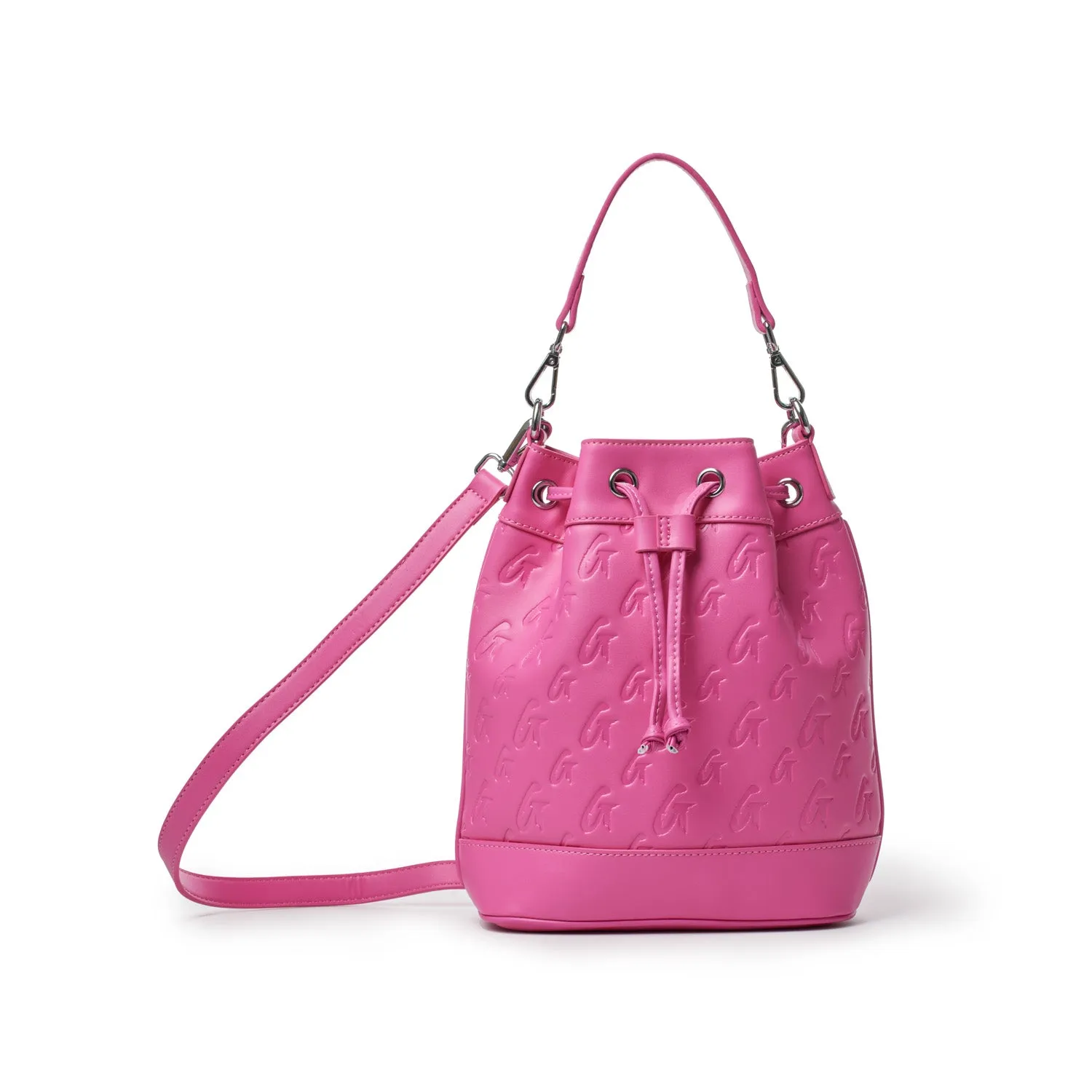 MONOGRAM MEDIUM BUCKET BAG HOT PINK