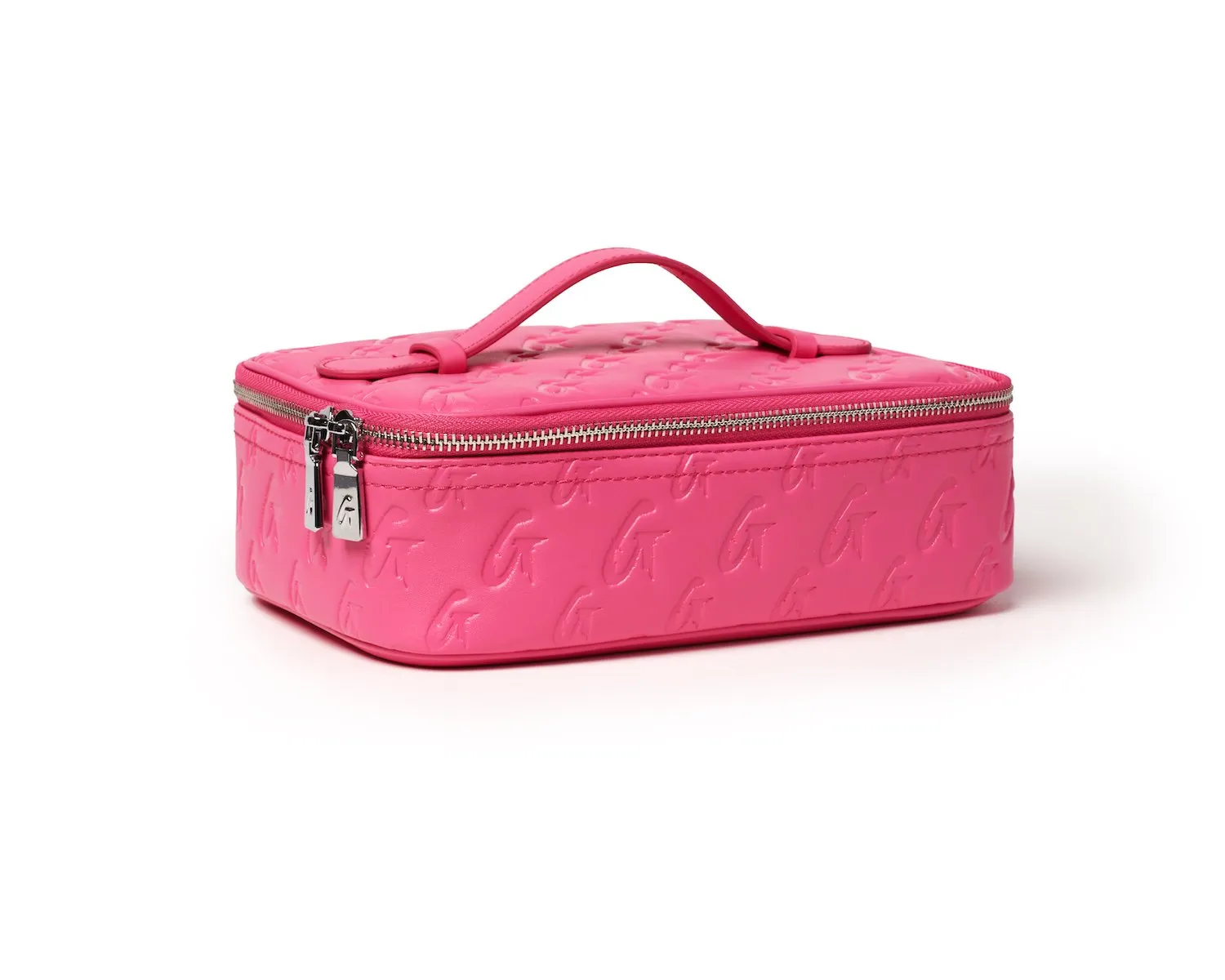 MONOGRAM MEDIUM COSMETIC TOILETRY BAG HOT PINK