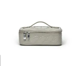 MONOGRAM MEDIUM COSMETIC TOILETRY BAG MIRROR GRAY