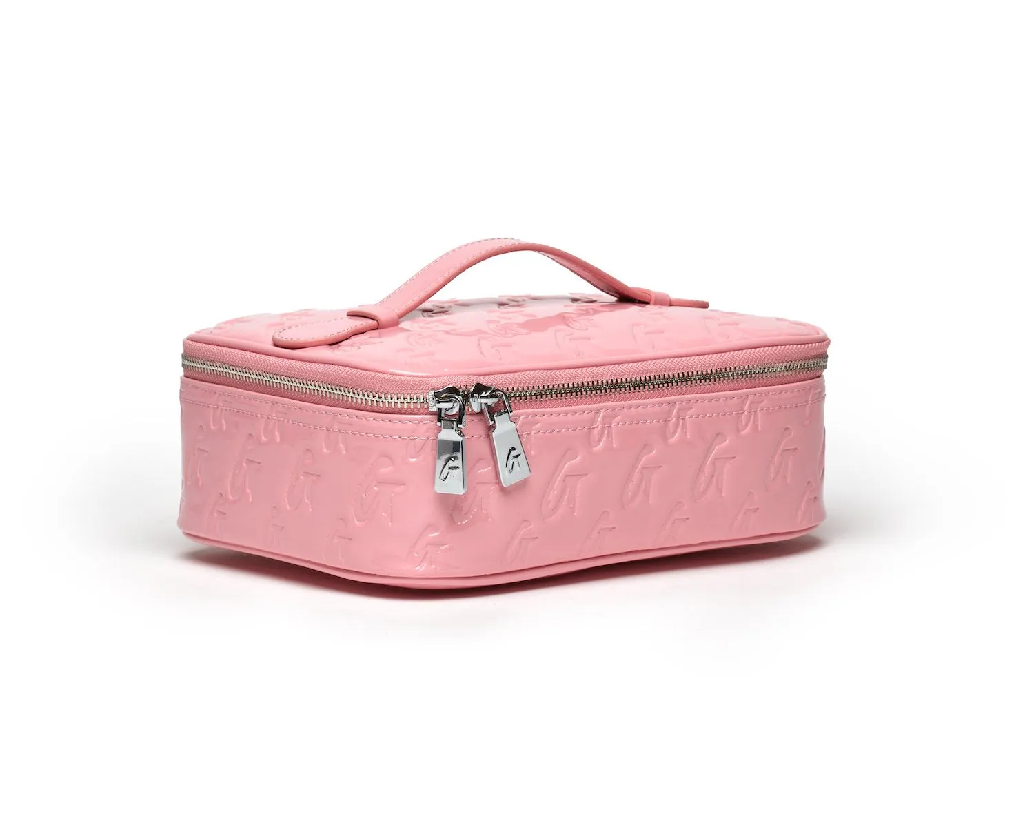 MONOGRAM MEDIUM COSMETIC TOILETRY BAG MIRROR PINK