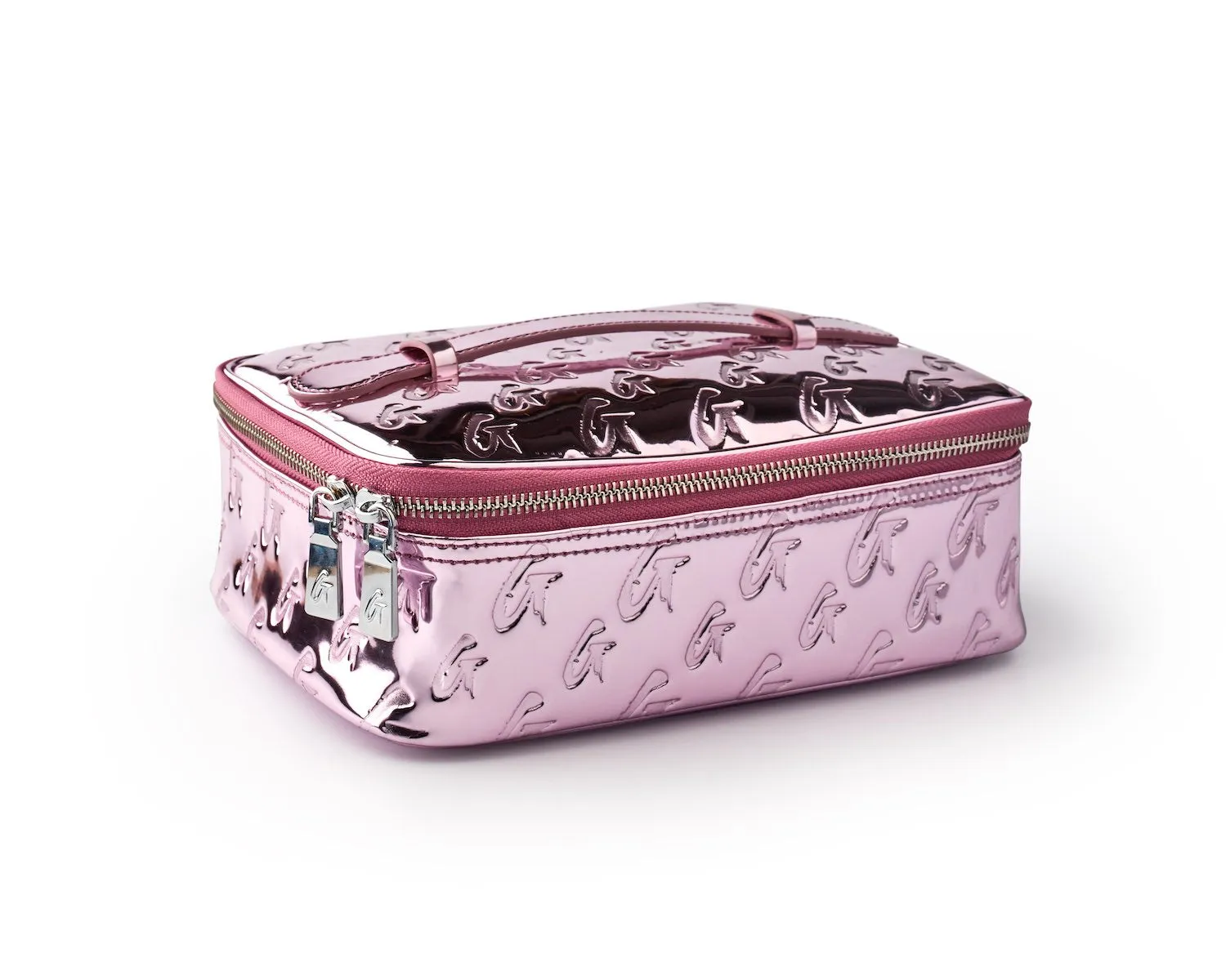 MONOGRAM MEDIUM COSMETIC TOILETRY BAG PINK METALLIC