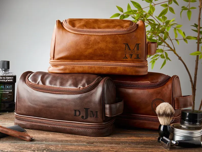 Personalized Groomsmen Gifts For Him, Dopp Kit Bag, Best Man Gift, Wedding Gift