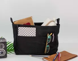 Purse Insert - Black canvas