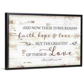 "1 Corinthians 1313" Black Float Frame Canvas Art