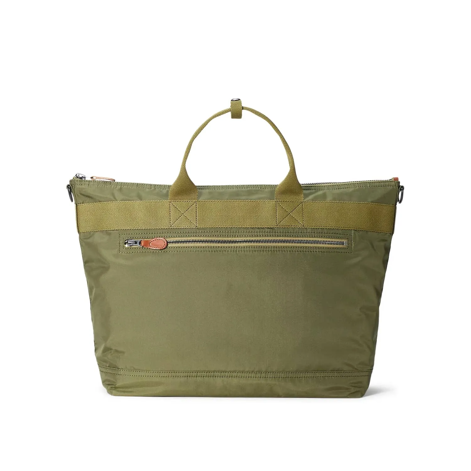 RRL Nylon Canvas Utility Messenger Bag Olive Drab