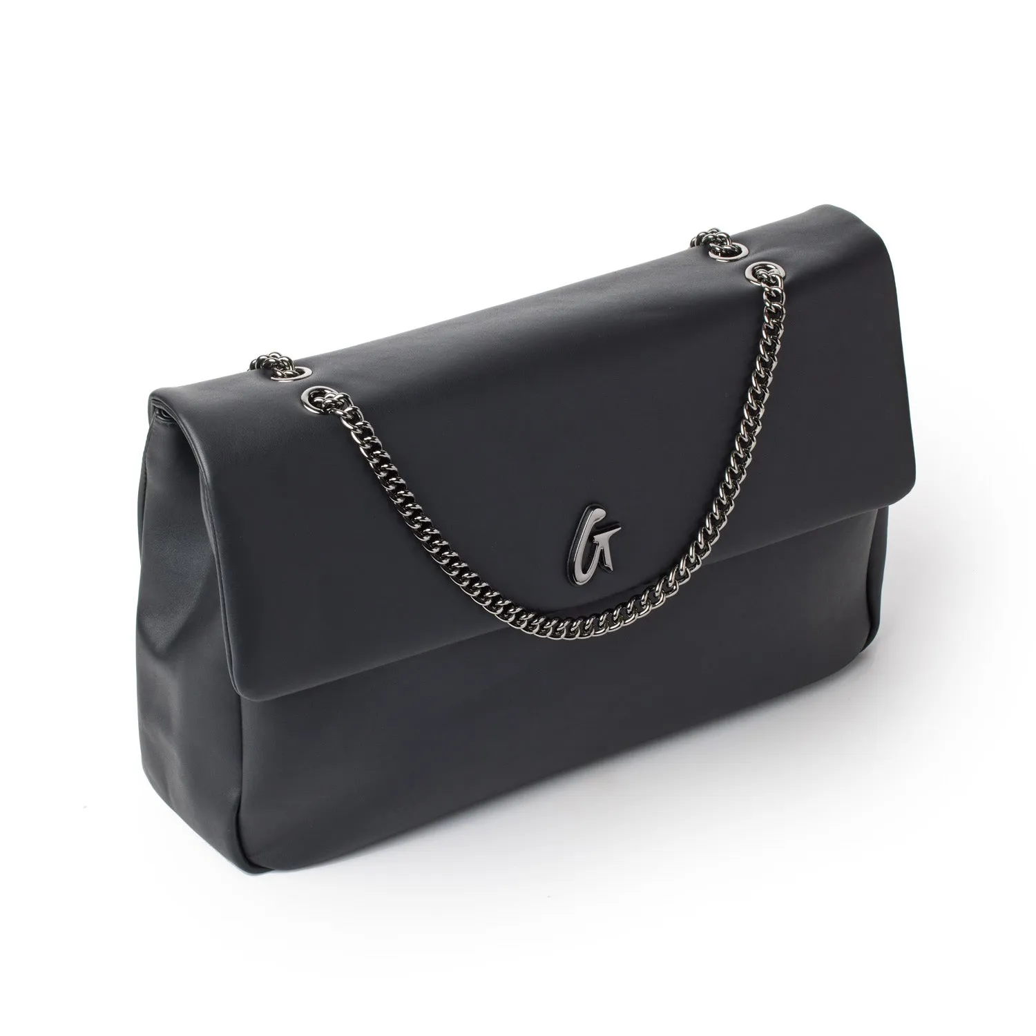 STANDARD XL CLASSIC FLAP BAG MATTE BLACK