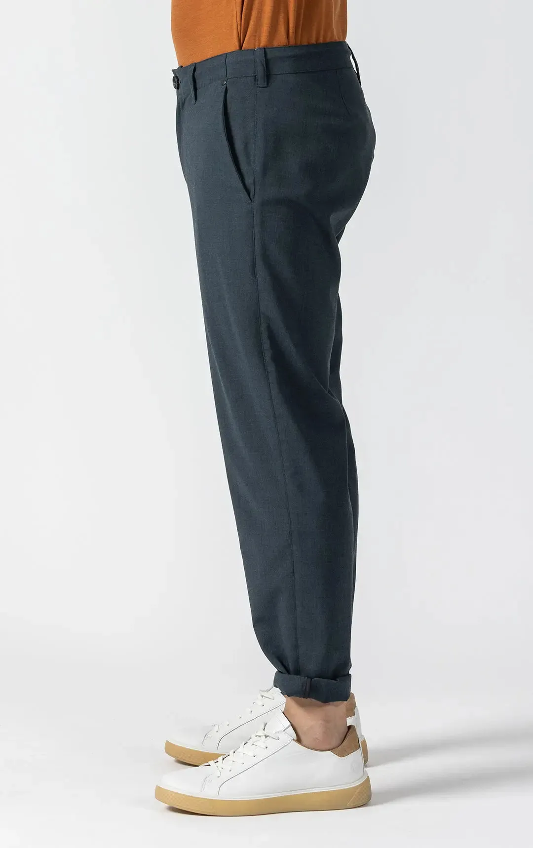 TAPERED SUMMER WOOL BLEND PANTS