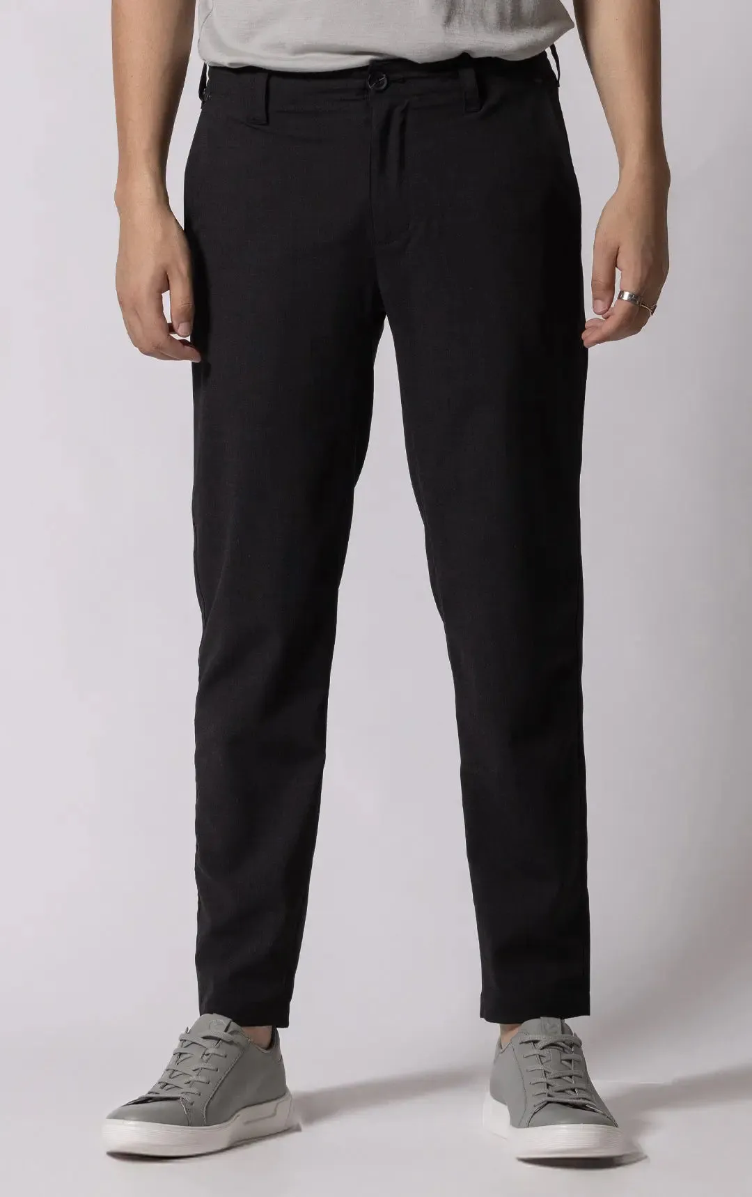 TAPERED SUMMER WOOL BLEND PANTS