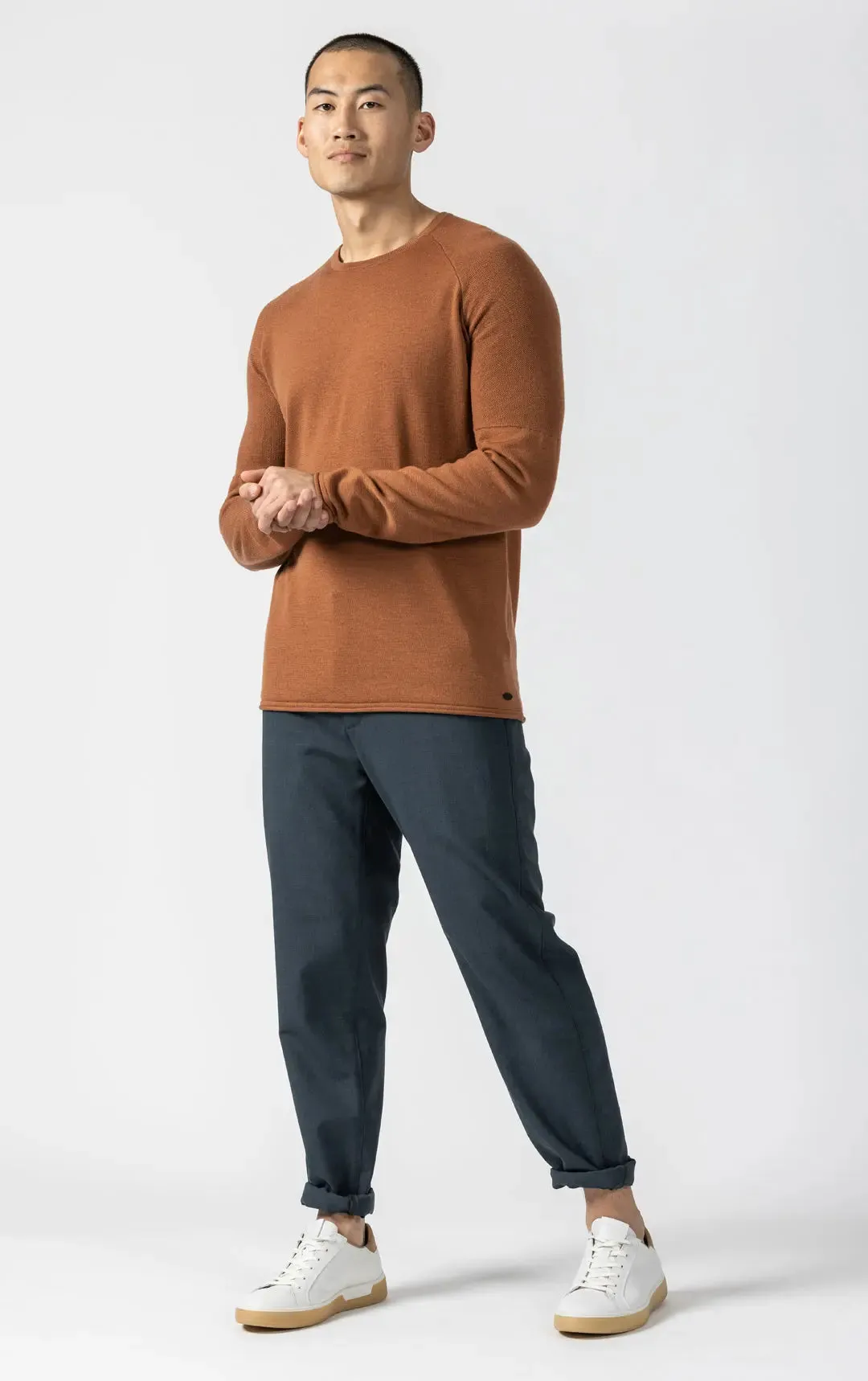 TAPERED SUMMER WOOL BLEND PANTS