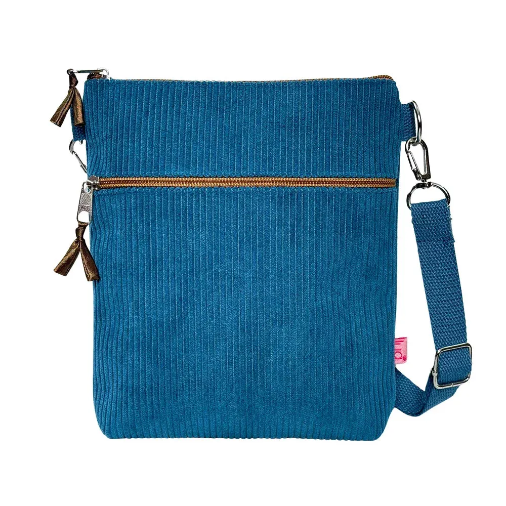 Teal Cord Cross Body Purse By Lua