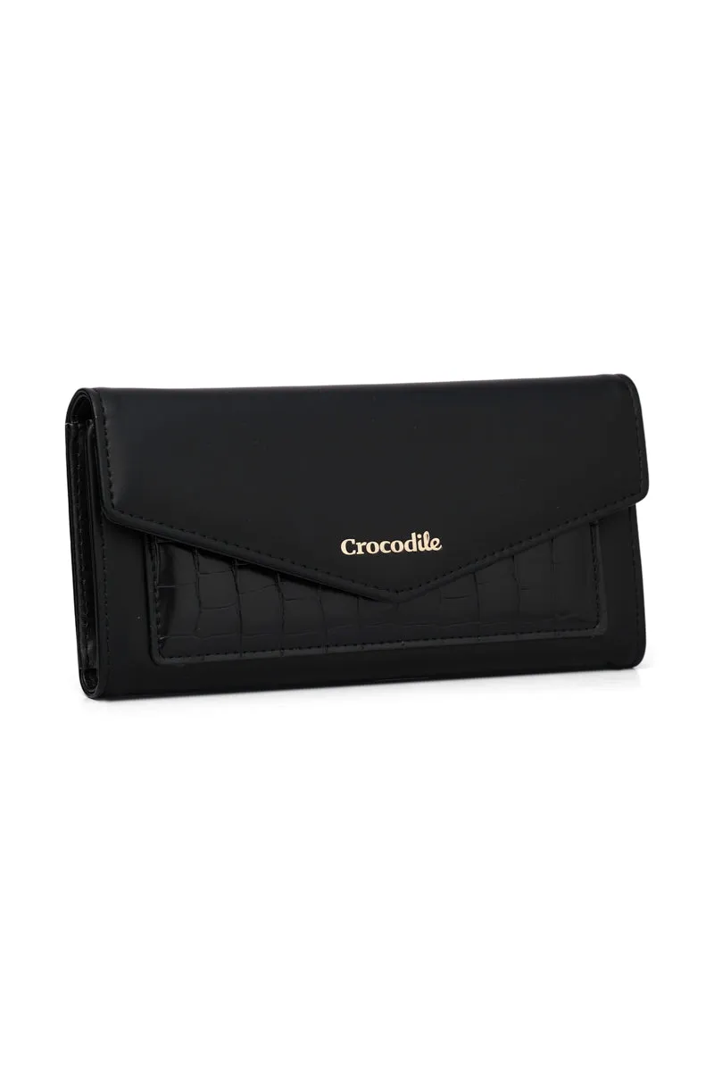 Thaliya- Bi-fold Long Wallet-Black