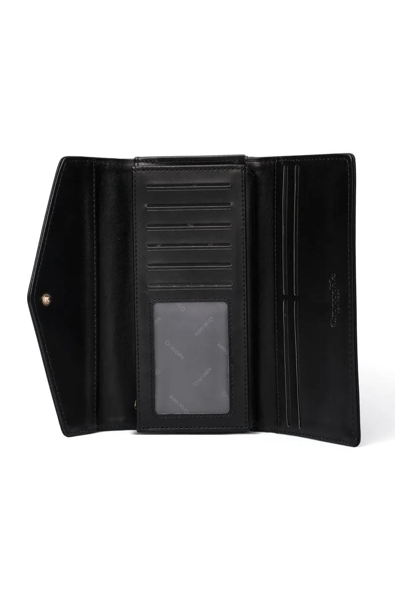 Thaliya- Bi-fold Long Wallet-Black