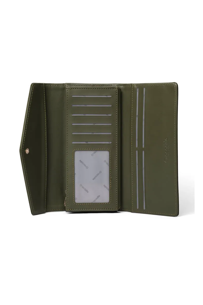 Thaliya- Bi-fold Long Wallet-Green