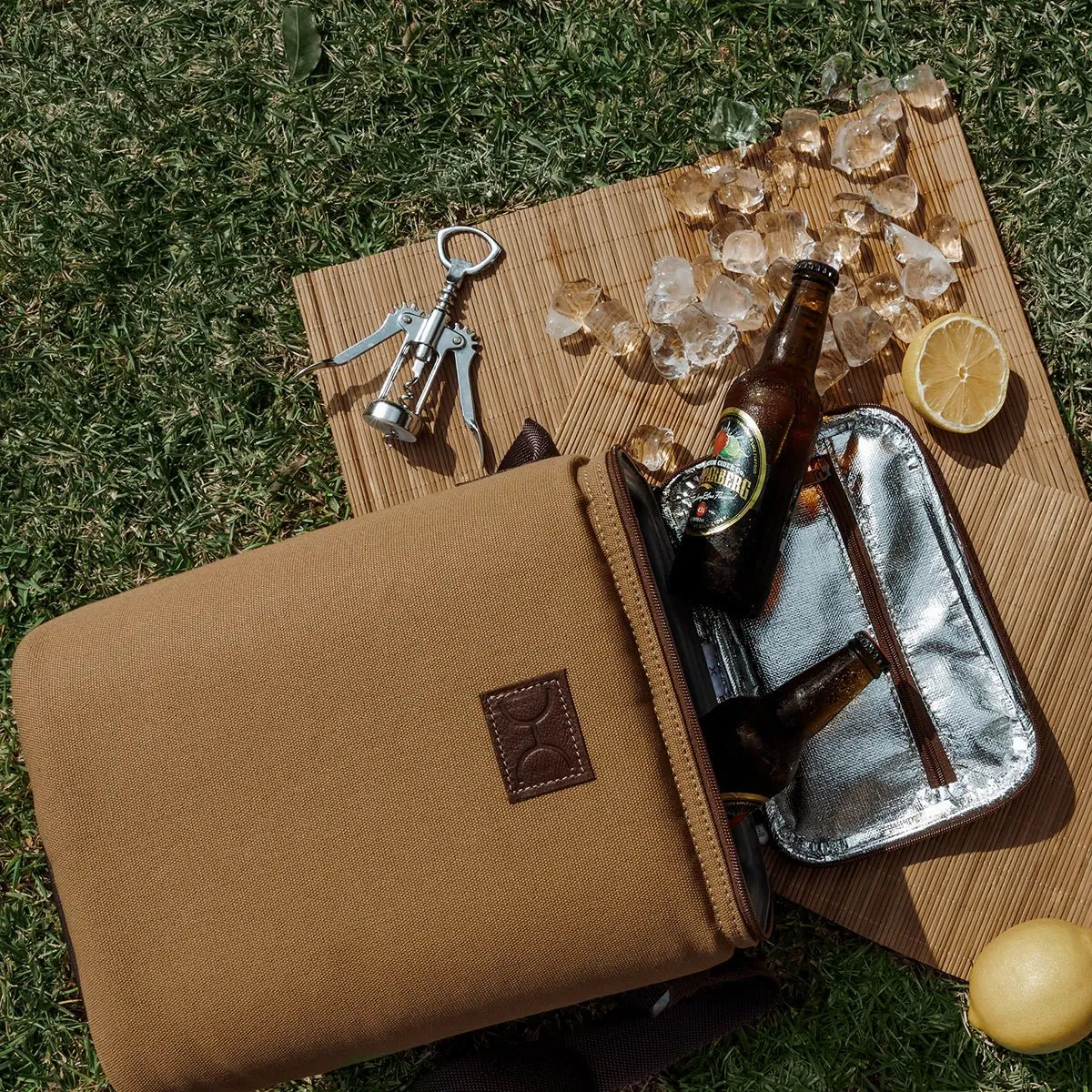 Thandana Canvas & Leather Long Tom Wine Cooler