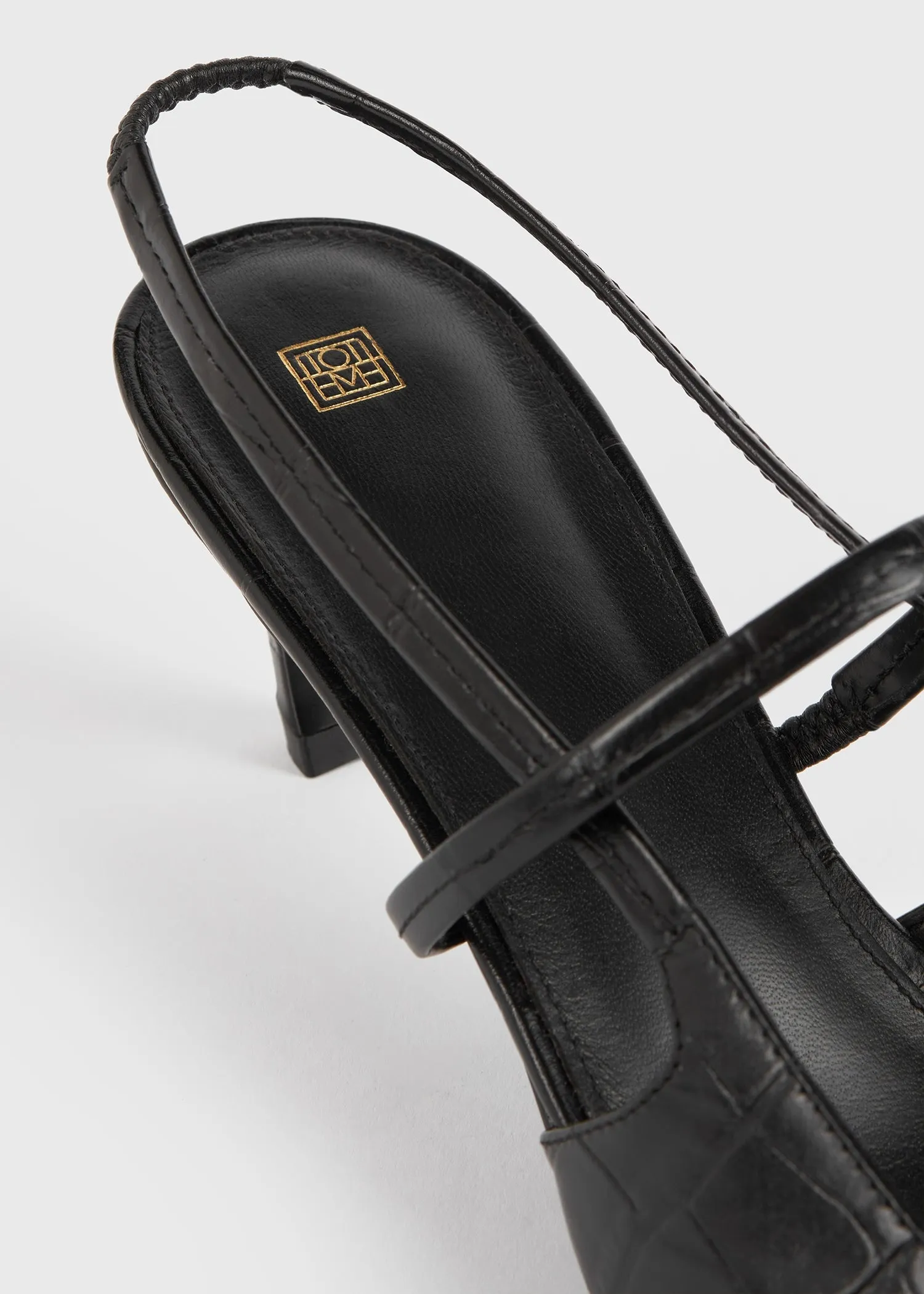 The Sharp Slingback black croco