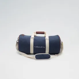 The Wayfarer Navy Canvas Gym Bag (19 x 10 x 10)