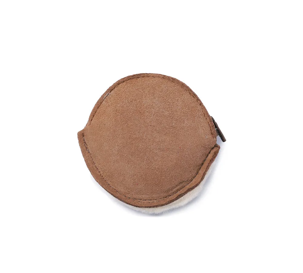 Urban UGG® Sheepskin Wool Fluffy Round Zip Purse