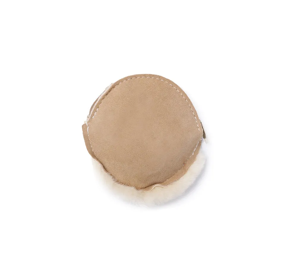 Urban UGG® Sheepskin Wool Fluffy Round Zip Purse