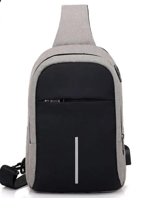 Usb crossbody charging port shoulder bag